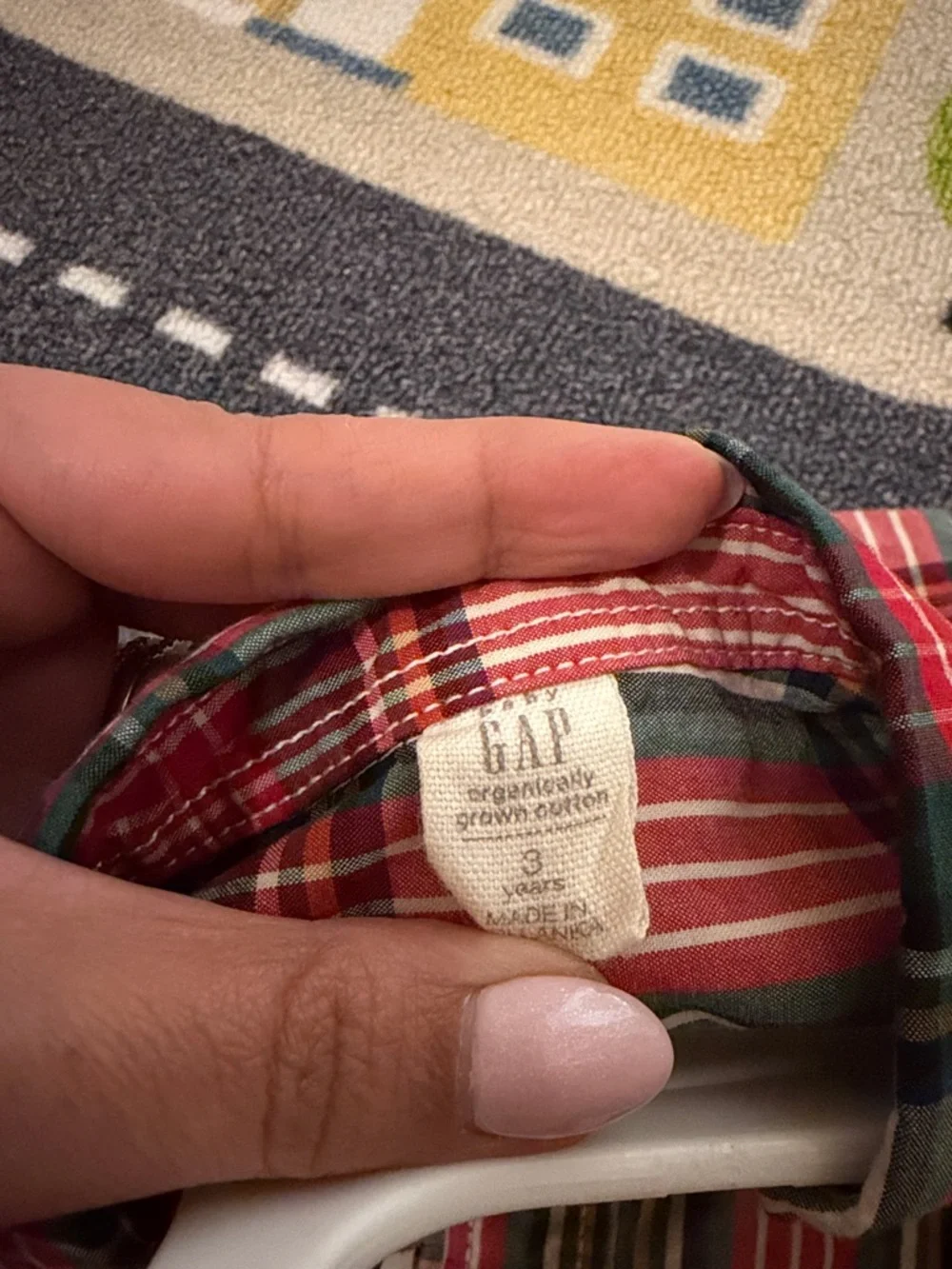 Kids Plaid Button-Down Shirt - Red & Cream